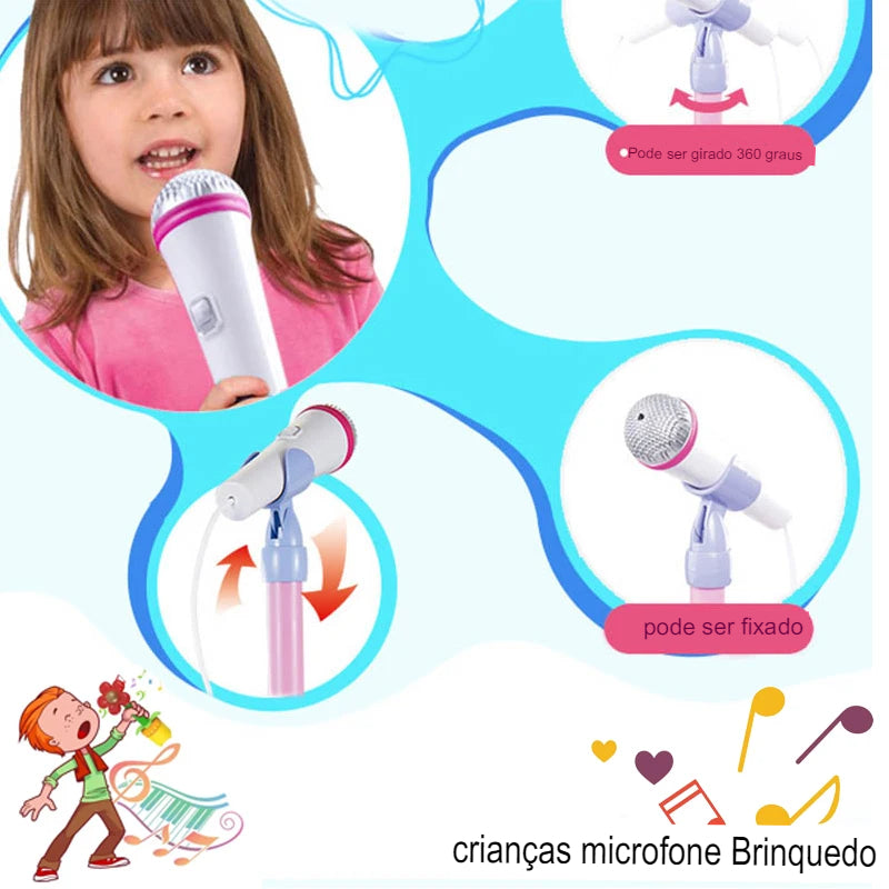 Microfone Infantil  Com Karaokê