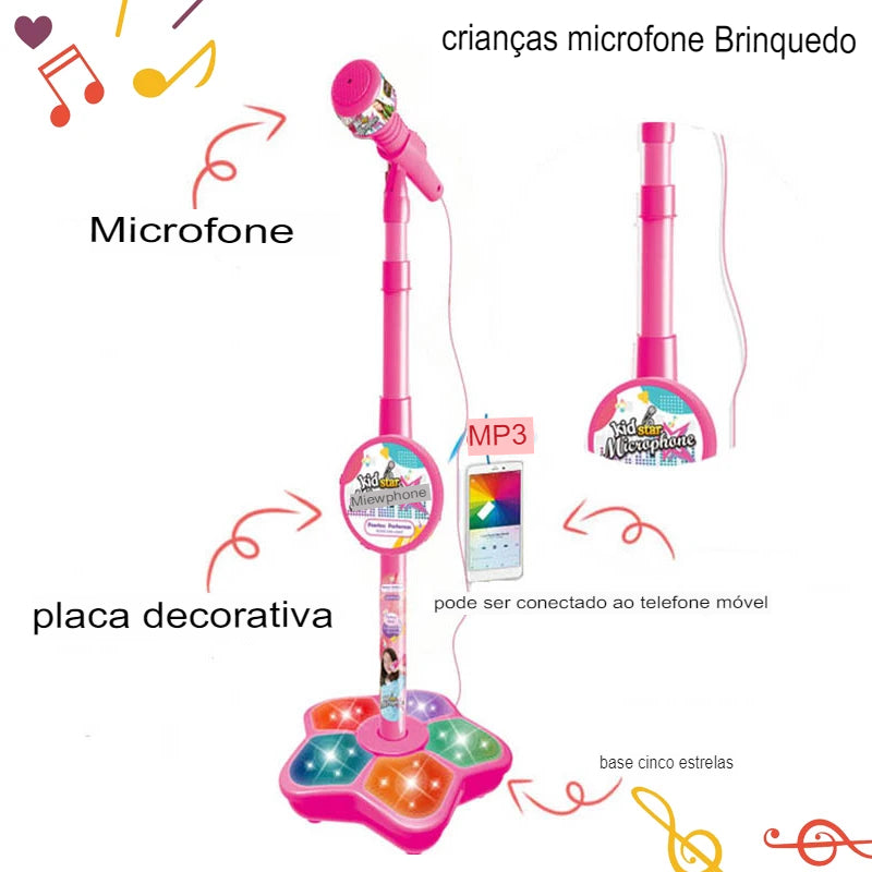 Microfone Infantil  Com Karaokê